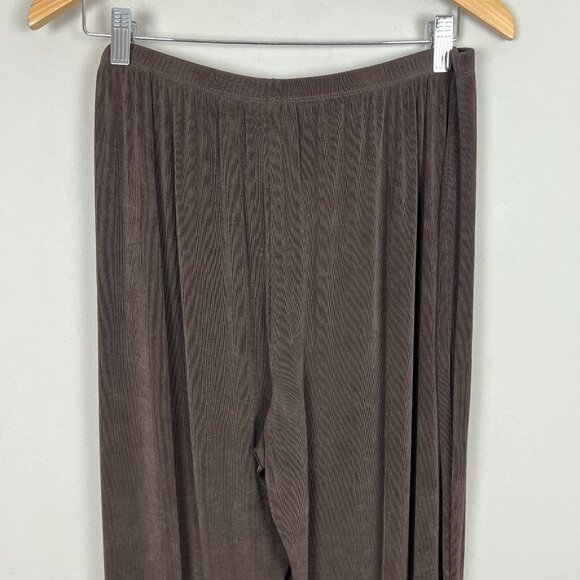 Chicos 3 Travelers Pants Womens XL Brown Slinky Pull On Stretch Wide Leg Ankle - Picture 9 of 11